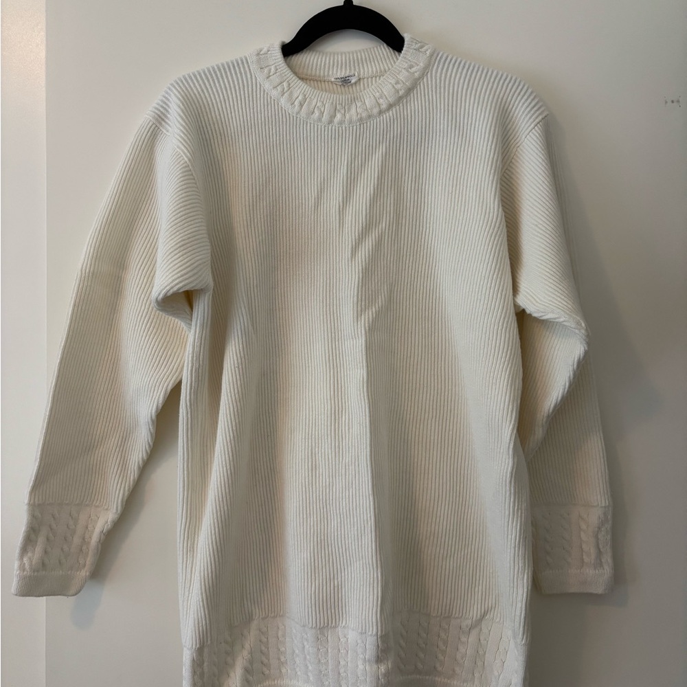Cozy White Knit Sweater